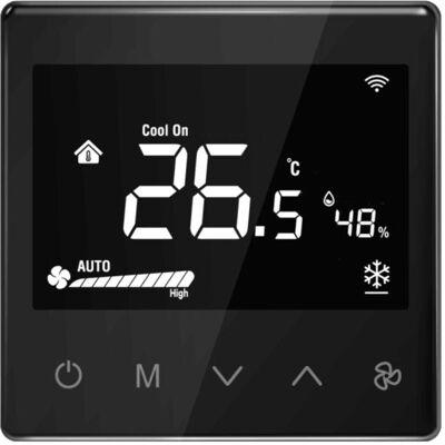 Nice Thermostat Fan4-Control pour convecteurs à ventilateur à 4 tubes Z-Wave 800, Thermostat, Noir Nice Thermostat Fan4-Control pour convecteurs à ventilateur à 4 tubes Z-Wave 800, Thermostat, Noir
