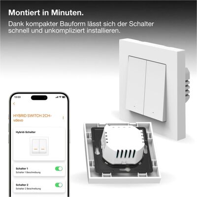 Osram, Interrupteurs éclairage + volets électriques, SMART+ WIFI MATTER WALL SWITCH 2 Channel Osram, Interrupteurs éclairage + volets électriques, SMART+ WIFI MATTER WALL SWITCH 2 Channel