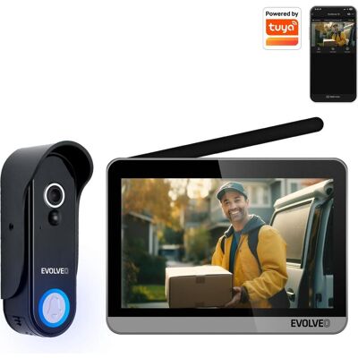 Evolveo, Sonnette + interphone, DoorPhone W7, Sada domácího bezdrátového videotelefonu s WiFi černý stříbrný monitor (Sans fil, WiFi) Evolveo, Sonnette + interphone, DoorPhone W7, Sada domácího bezdrátového videotelefonu s WiFi černý stříbrný monitor (Sans fil, WiFi)