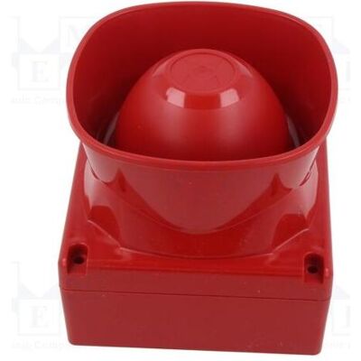 Eaton, Protection contre le cambriolage + système d'alarme, Signalisation : sirène rouge IP66, 110 x 110 x 96 mm, en polycarbonate Eaton, Protection contre le cambriolage + système d'alarme, Signalisation : sirène rouge IP66, 110 x 110 x 96 mm, en polycarbonate