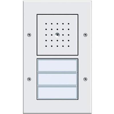 Gira, Sonnette + interphone, Station de porte AP triple blanc pur 126766 (Filaire) Gira, Sonnette + interphone, Station de porte AP triple blanc pur 126766 (Filaire)