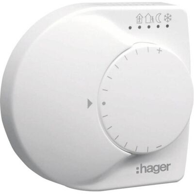 Hager Régulateur de température KNX,tebis TX320, Thermostat, Blanc Hager Régulateur de température KNX,tebis TX320, Thermostat, Blanc