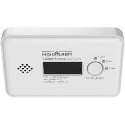 Détecteur de gaz WisuAlarm HY-GC20B - CO, Batterie 10 ans Détecteur de gaz WisuAlarm HY-GC20B - CO, Batterie 10 ans
