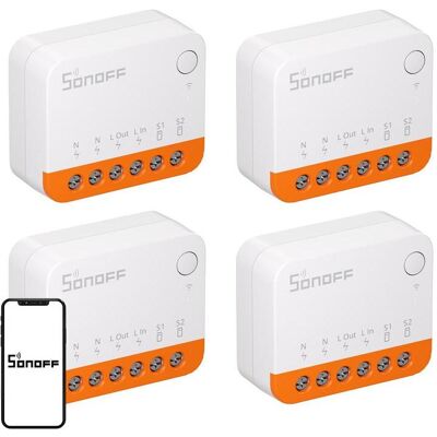 Sonoff Interrupteurs MINIR4 (Extreme), lot de 4, Hub domotique, Noir Sonoff Interrupteurs MINIR4 (Extreme), lot de 4, Hub domotique, Noir