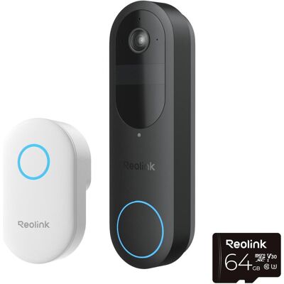 Reolink, Sonnette + interphone, D340B 2K+ Battery Doorbell Chime (Sans fil, WiFi) Reolink, Sonnette + interphone, D340B 2K+ Battery Doorbell Chime (Sans fil, WiFi)