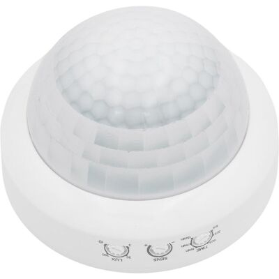 Maclean, Détecteur de mouvements, Détecteur de présence PIR, à montage en saillie, portée 10 x 40 m, 1 000 W/2 000 W, 220-240 V CA, (40 m) Maclean, Détecteur de mouvements, Détecteur de présence PIR, à montage en saillie, portée 10 x 40 m, 1 000 W/2 000 W, 220-240 V CA, (40 m)