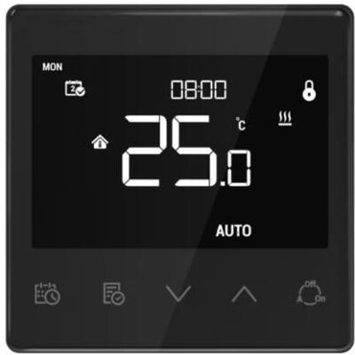 Nice Warm-Control E : thermostat connecté pour chauffage électrique Z-Wave 16 A — Noir, Thermostat, Noir Nice Warm-Control E : thermostat connecté pour chauffage électrique Z-Wave 16 A — Noir, Thermostat, Noir