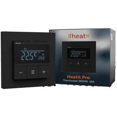 Heatit Pro Thermostat (Black Matt), Thermostat, Noir Heatit Pro Thermostat (Black Matt), Thermostat, Noir