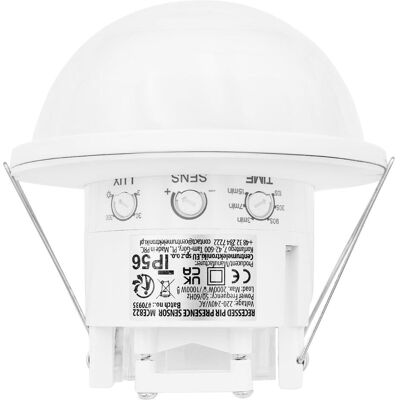 Maclean, Détecteur de mouvements, Détecteur de mouvement PIR MCE822 – Encastrable – Portée de 10 x 40 m – 1 000 W/2 000 W – IP54 – (40 m) Maclean, Détecteur de mouvements, Détecteur de mouvement PIR MCE822 – Encastrable – Portée de 10 x 40 m – 1 000 W/2 000 W – IP54 – (40 m)