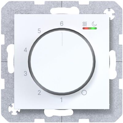 Hager WAN5011WG, Thermostat, Blanc Hager WAN5011WG, Thermostat, Blanc