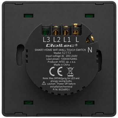 Qoltec, Interrupteurs éclairage + volets électriques, Interrupteur intelligent à 1 canal pour éclairage extérieur Wi-Fi Minuterie Tuya Qoltec, Interrupteurs éclairage + volets électriques, Interrupteur intelligent à 1 canal pour éclairage extérieur Wi-Fi Minuterie Tuya