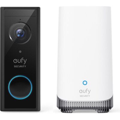 eufy, Sonnette + interphone, by Anker Video Deurbel - Draadloze Deurbelset - Inclusief HomeBase 3 - WiFi givré (WiFi) eufy, Sonnette + interphone, by Anker Video Deurbel - Draadloze Deurbelset - Inclusief HomeBase 3 - WiFi givré (WiFi)