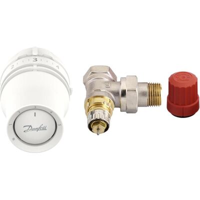 Danfoss Tête thermostatique et vanne Ra-N. Dn15, Thermostat, Blanc, Argent Danfoss Tête thermostatique et vanne Ra-N. Dn15, Thermostat, Blanc, Argent