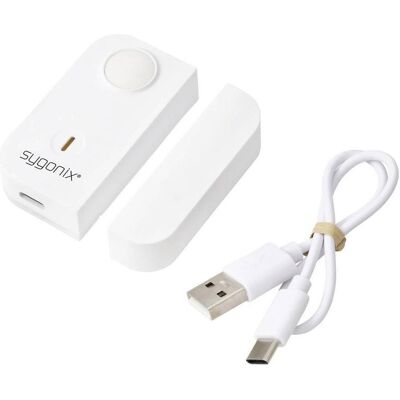 Sygonix, Protection contre le cambriolage + système d'alarme, Alarme pour porte/fenêtre blanche avec LED, 130 dB, SY-7463410 Sygonix, Protection contre le cambriolage + système d'alarme, Alarme pour porte/fenêtre blanche avec LED, 130 dB, SY-7463410