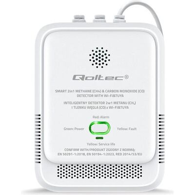 Qoltec, Alarme, Smartwares Détecteur 2w1 gazu + tlenku wgla NG CH4 CO 52654 a Qoltec, Alarme, Smartwares Détecteur 2w1 gazu + tlenku wgla NG CH4 CO 52654 a
