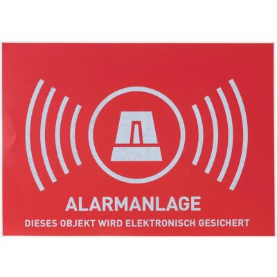 Abus, Protection contre le cambriolage + système d'alarme, Autocollant d'avertissement Alarme Abus, Protection contre le cambriolage + système d'alarme, Autocollant d'avertissement Alarme