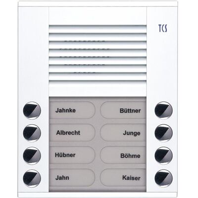 TCS, Sonnette + interphone, PES08-WS/04 Poste externe audio PES 8 touches 2 rangées AP blanc (Filaire) TCS, Sonnette + interphone, PES08-WS/04 Poste externe audio PES 8 touches 2 rangées AP blanc (Filaire)