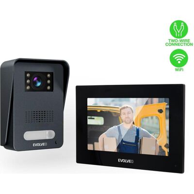 Evolveo, Sonnette + interphone, DoorPhone AP1-2 noir / Portier vidéo filaire avec application (Application, Filaire) Evolveo, Sonnette + interphone, DoorPhone AP1-2 noir / Portier vidéo filaire avec application (Application, Filaire)