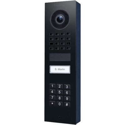 Doorbird, Sonnette + interphone, D1101KV Portier Vidéo IP en saillie Noir Graphite (Raven Polar) Noir Graphite (Bluetooth Faible consommation, WiFi) Doorbird, Sonnette + interphone, D1101KV Portier Vidéo IP en saillie Noir Graphite (Raven Polar) Noir Graphite (Bluetooth Faible consommation, WiFi)