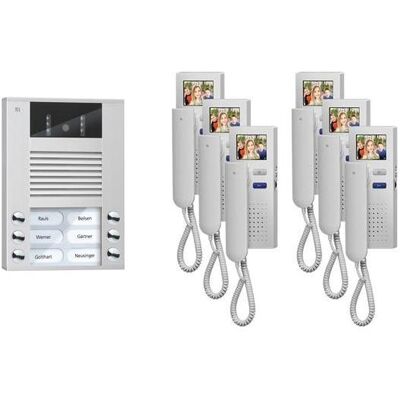 Système d'interphone vidéo TCS PVE1560-0010 - 6 boutons, écran couleur Système d'interphone vidéo TCS PVE1560-0010 - 6 boutons, écran couleur