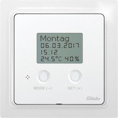Eltako BUTH55ED/12V DC-wg Horloge bus thermo-hygrostat pour montage en surface, Thermostat, Blanc Eltako BUTH55ED/12V DC-wg Horloge bus thermo-hygrostat pour montage en surface, Thermostat, Blanc