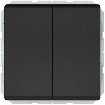 Vila, Interrupteurs éclairage + volets électriques, Switch VILMA ST150, 2 keys, matt black Vila, Interrupteurs éclairage + volets électriques, Switch VILMA ST150, 2 keys, matt black