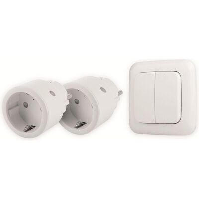 Ensemble d'interrupteurs lumineux sans fil blanc - Smartwares Ensemble d'interrupteurs lumineux sans fil blanc - Smartwares