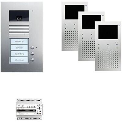 TCS, Sonnette + interphone, Video pack3 Video color PVU1730-0010Poste extérieur AVU 3 touches UP 3x (Câblé, Filaire) TCS, Sonnette + interphone, Video pack3 Video color PVU1730-0010Poste extérieur AVU 3 touches UP 3x (Câblé, Filaire)