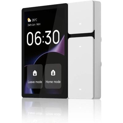 iLike Panneau de commande Moes TUYA Smart Home avec écran LCD 3,5 pouces, Wi-Fi, télécommande IR intégrée, Hub domotique, Blanc iLike Panneau de commande Moes TUYA Smart Home avec écran LCD 3,5 pouces, Wi-Fi, télécommande IR intégrée, Hub domotique, Blanc