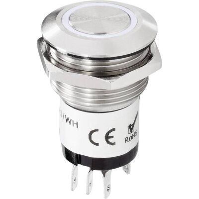 Renkforce, Sonnette + interphone, Bouton-poussoir de sonnette plat 22 mm LED Renkforce, Sonnette + interphone, Bouton-poussoir de sonnette plat 22 mm LED