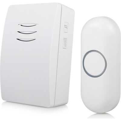 Kit de sonnette sans fil Byron - 36 mélodies, 100 m, IP44 Kit de sonnette sans fil Byron - 36 mélodies, 100 m, IP44