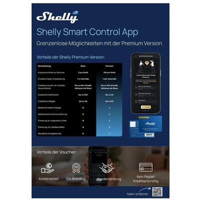 Shelly Scratch Karten Premium App (Shelly Premium APP), Hub domotique Shelly Scratch Karten Premium App (Shelly Premium APP), Hub domotique