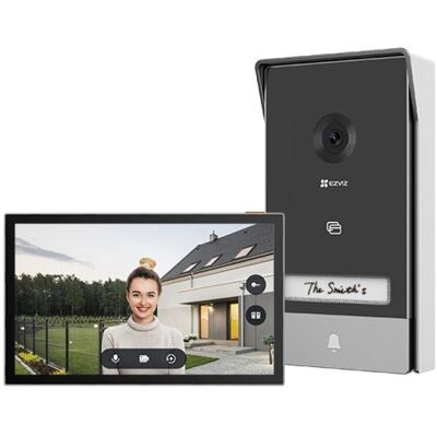 Ezviz, Sonnette + interphone, HP7 2-entry kit (Filaire, Sans fil, WiFi) Ezviz, Sonnette + interphone, HP7 2-entry kit (Filaire, Sans fil, WiFi)