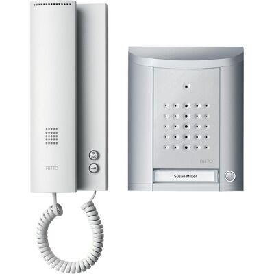 Schneider Electric, Sonnette + interphone, 1FamillePorteSets d'interphonesArgent (Filaire) Schneider Electric, Sonnette + interphone, 1FamillePorteSets d'interphonesArgent (Filaire)