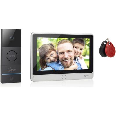 Système d'interphone vidéo Byron DIC-24112 - Écran tactile 7" - Enregistrement HD - RFID Système d'interphone vidéo Byron DIC-24112 - Écran tactile 7" - Enregistrement HD - RFID