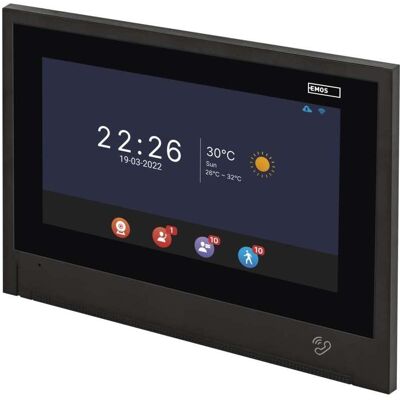 Emos, Sonnette + interphone, Moniteur d'unité de soins GoSmart IP-880B 7 pouces IPS noir H4081 (Ethernet, WiFi) Emos, Sonnette + interphone, Moniteur d'unité de soins GoSmart IP-880B 7 pouces IPS noir H4081 (Ethernet, WiFi)