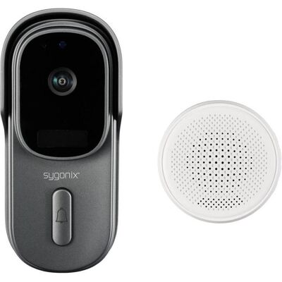 Sygonix, Sonnette + interphone, IP-Video-Türsprechanlage WLAN, Funk Grau, Weiss (Funk, WiFi) Sygonix, Sonnette + interphone, IP-Video-Türsprechanlage WLAN, Funk Grau, Weiss (Funk, WiFi)