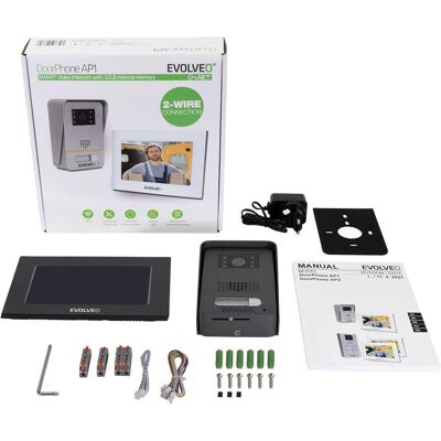 Evolveo, Sonnette + interphone, DoorPhone AP1-2 noir / Portier vidéo filaire avec application (Filaire) Evolveo, Sonnette + interphone, DoorPhone AP1-2 noir / Portier vidéo filaire avec application (Filaire)