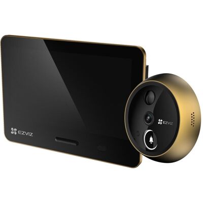 Ezviz, Sonnette + interphone, Caméra de porte EP4 8 MP Wi-Fi, couleur « zloty » (WiFi) Ezviz, Sonnette + interphone, Caméra de porte EP4 8 MP Wi-Fi, couleur « zloty » (WiFi)