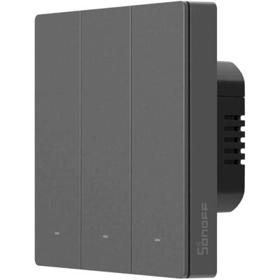 Shelly, Interrupteurs éclairage + volets électriques, Sonoff SwitchMan Smart-Wandschalter M5 Matter / 3-Tasten / 86 mm / Dunkelgrau Shelly, Interrupteurs éclairage + volets électriques, Sonoff SwitchMan Smart-Wandschalter M5 Matter / 3-Tasten / 86 mm / Dunkelgrau