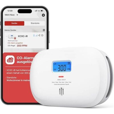 X-Sense, Alarme, Czujnik tlenku węgla XC0C-iR Wi-Fi X-Sense, Alarme, Czujnik tlenku węgla XC0C-iR Wi-Fi