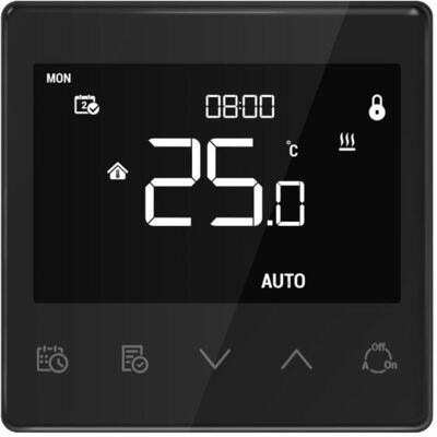Nice Warm-Control : thermostat connecté pour chauffage à eau Z-Wave 5A — Noir, Thermostat, Noir Nice Warm-Control : thermostat connecté pour chauffage à eau Z-Wave 5A — Noir, Thermostat, Noir