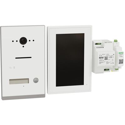 Ritto, Sonnette + interphone, Listo Video RGE2094170 Kit maison individuelle TwInnensechskant IP blanc UP 1 (Câblé, WiFi) Ritto, Sonnette + interphone, Listo Video RGE2094170 Kit maison individuelle TwInnensechskant IP blanc UP 1 (Câblé, WiFi)