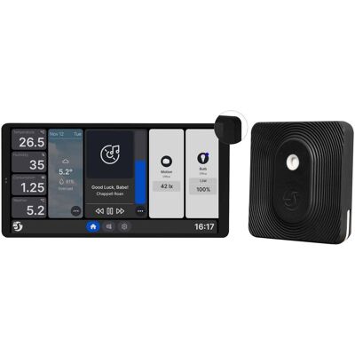 Shelly Wall Display X2 Black + Blu H&T Black, Hub domotique, Noir Shelly Wall Display X2 Black + Blu H&T Black, Hub domotique, Noir