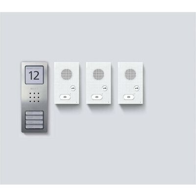 Siedle, Sonnette + interphone, Kit audio CAB 850-3 E/W Basic acier inoxydable brossé (Filaire) Siedle, Sonnette + interphone, Kit audio CAB 850-3 E/W Basic acier inoxydable brossé (Filaire)