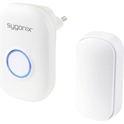 Sygonix SY-5225388 Sonnerie sans fil - Blanc - 38 mélodies Sygonix SY-5225388 Sonnerie sans fil - Blanc - 38 mélodies
