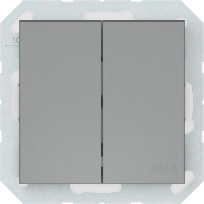 Vila, Interrupteurs éclairage + volets électriques, TWO WAY SWITCH 2G GREYP(6+6)10-020-02 QR Vila, Interrupteurs éclairage + volets électriques, TWO WAY SWITCH 2G GREYP(6+6)10-020-02 QR
