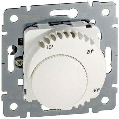 Legrand PRO21 Thermostat d'ambiance 775815 Elément thermostatique pour le contrôle de l'eau chaude sanitaire, Thermostat, Blanc Legrand PRO21 Thermostat d'ambiance 775815 Elément thermostatique pour le contrôle de l'eau chaude sanitaire, Thermostat, Blanc
