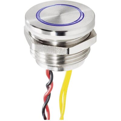 Renkforce, Sonnette + interphone, Bouton-poussoir de sonnette avec piezo 25 mm LED Renkforce, Sonnette + interphone, Bouton-poussoir de sonnette avec piezo 25 mm LED