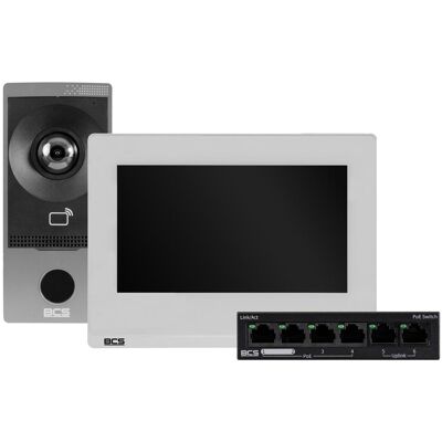 BCS, Sonnette + interphone, BCS-P-VIS02 (Filaire, Sans fil) BCS, Sonnette + interphone, BCS-P-VIS02 (Filaire, Sans fil)